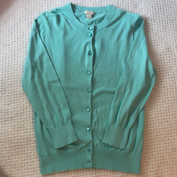 J. Crew | Clare Cardigan Sweater Sunwashed Aqua - Picture 3 of 6